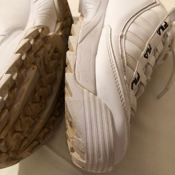 FILA Mens D Formation 1CM00489-120 White Casual Sneakers - Picture 7 of 16